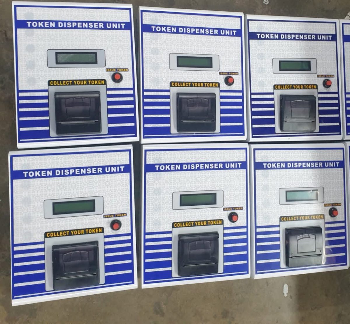Token dispenser units manufactured by Gensis Micro Technologies